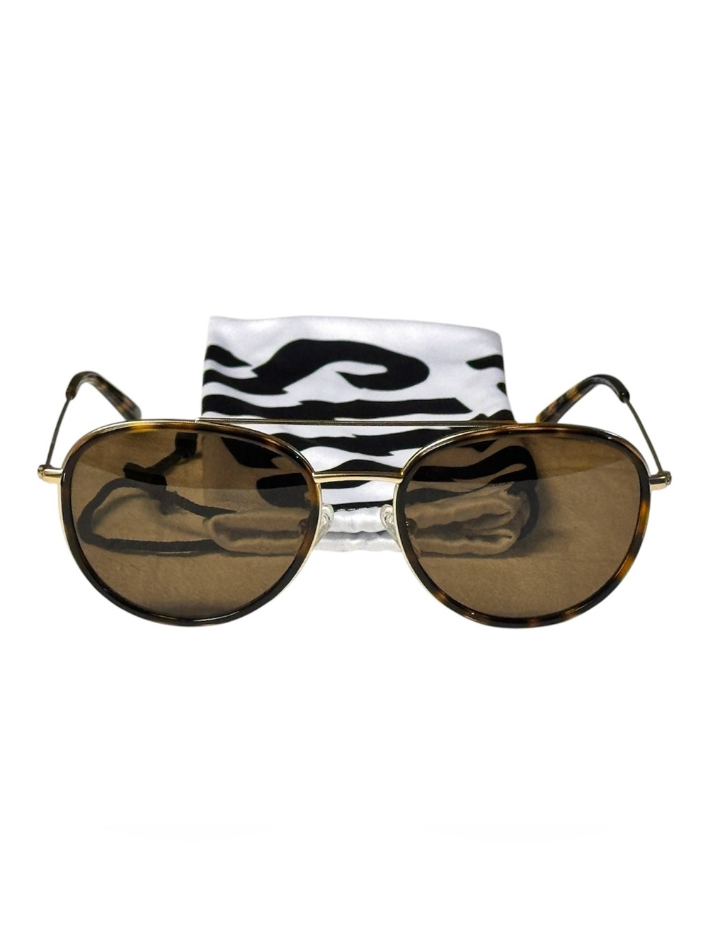 Sito Shades Honey Tortoise/Gold Kitsch Wire Aviators Brown Lenses Sunglasses $90